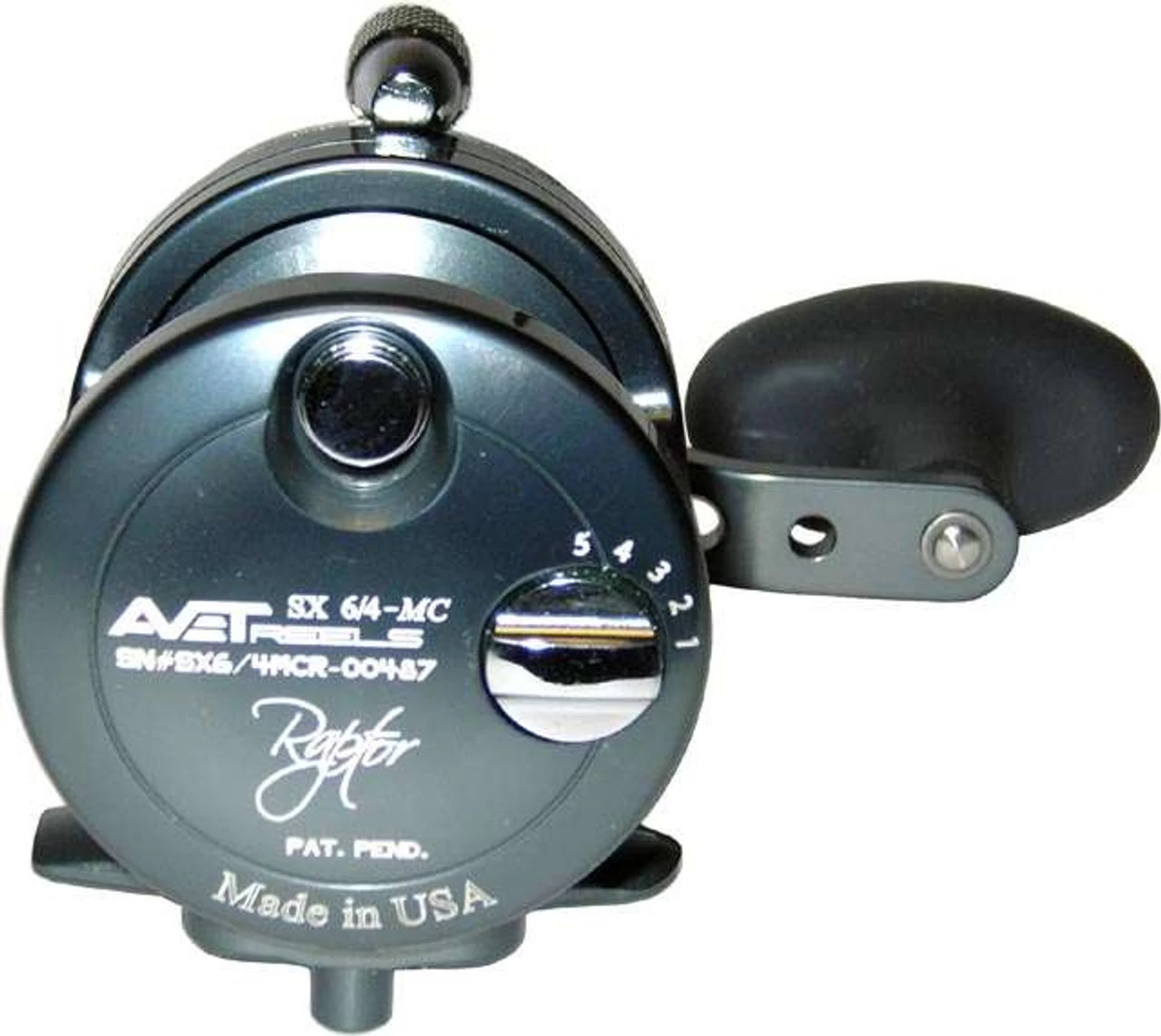 Avet SX 6/4 MC Raptor 2-Speed Lever Drag Casting Reel Gunmetal Grey 2 Avet SX 6/4 MC Raptor 2-Speed Lever Drag Casting Reel Gunmetal Grey - Image 2