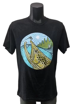 DAO Underwood Brown Trout Rise Logo T-Shirt 5 DAO Underwood Brown Trout Rise Logo T-Shirt -Fishing Equipment Store dao underwood brown trout rise logo t shirt charcoal m 28428364415039 5000x