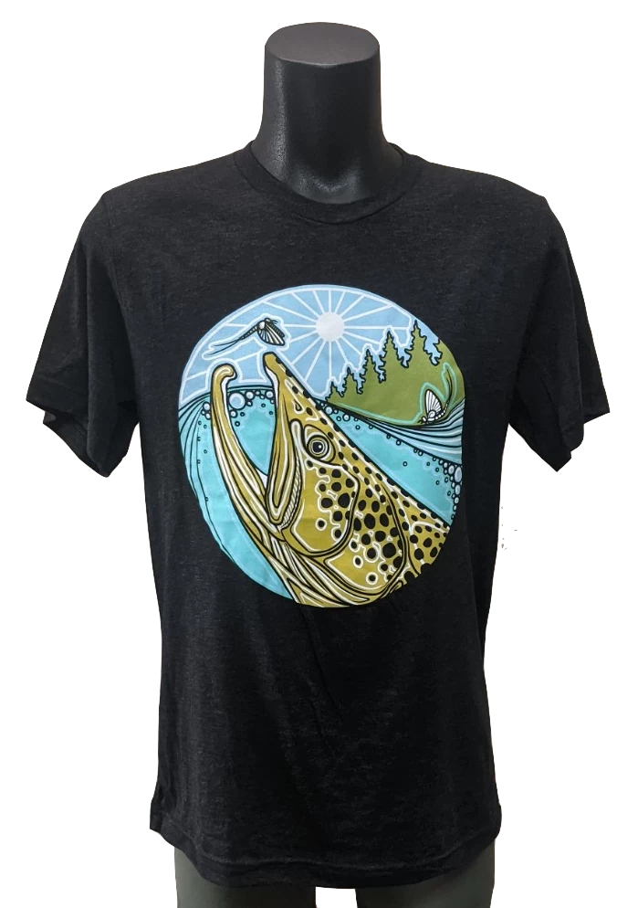 DAO Underwood Brown Trout Rise Logo T-Shirt 3 DAO Underwood Brown Trout Rise Logo T-Shirt - Image 3