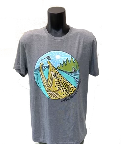 DAO Underwood Brown Trout Rise Logo T-Shirt
