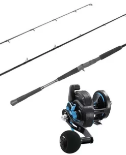 Ocean Tackle International OTI-PBI701HFC Pitch Black Inshore/Daiwa 20H Saltist Reel Combo
