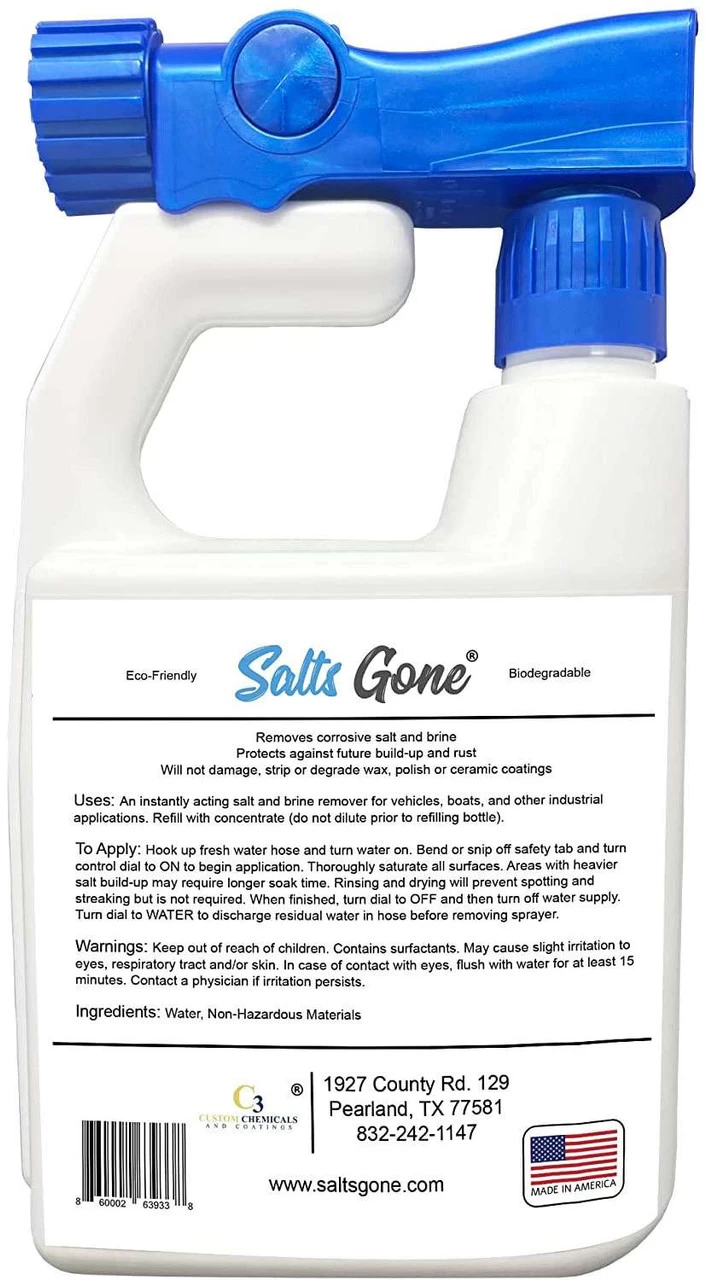 Salts Gone 32 Oz. Refillable Spray Bottle Concentrate 2 Salts Gone 32 Oz. Refillable Spray Bottle Concentrate - Image 2