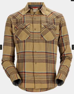 Simms Men's Santee Flannel -Fishing Equipment Store simms men s santee flannel camel navy clay neo plaid m 29843179798591 5000x