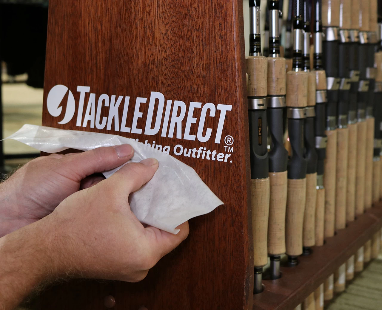 TackleDirect Die Cut Vinyl Logo Decal - 10" - White 2 TackleDirect Die Cut Vinyl Logo Decal - 10" - White - Image 2