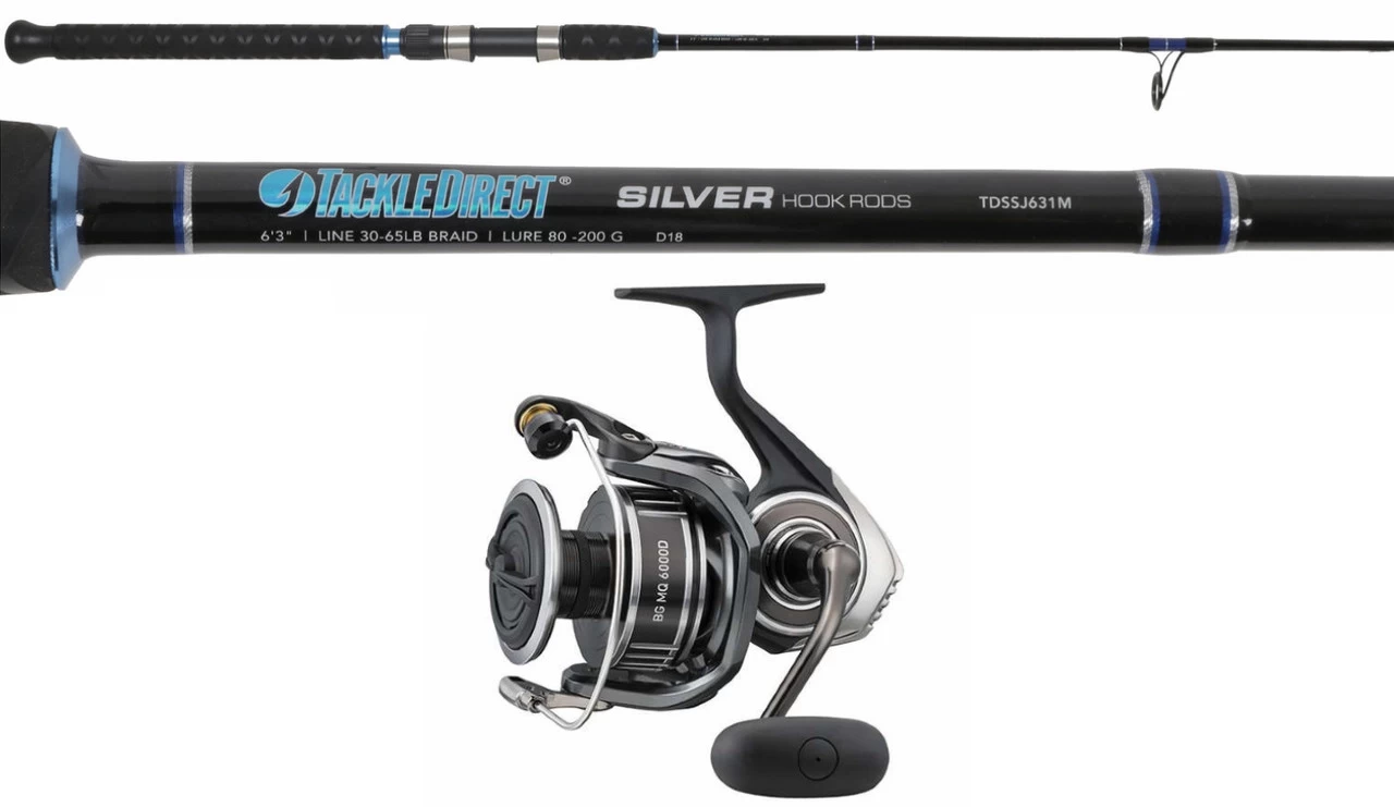 TackleDirect Silver Hook/Daiwa BGMQ6000D-H BG MQ Spinning Combo 1 TackleDirect Silver Hook/Daiwa BGMQ6000D-H BG MQ Spinning Combo